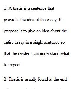 Essay Focus and Thesis